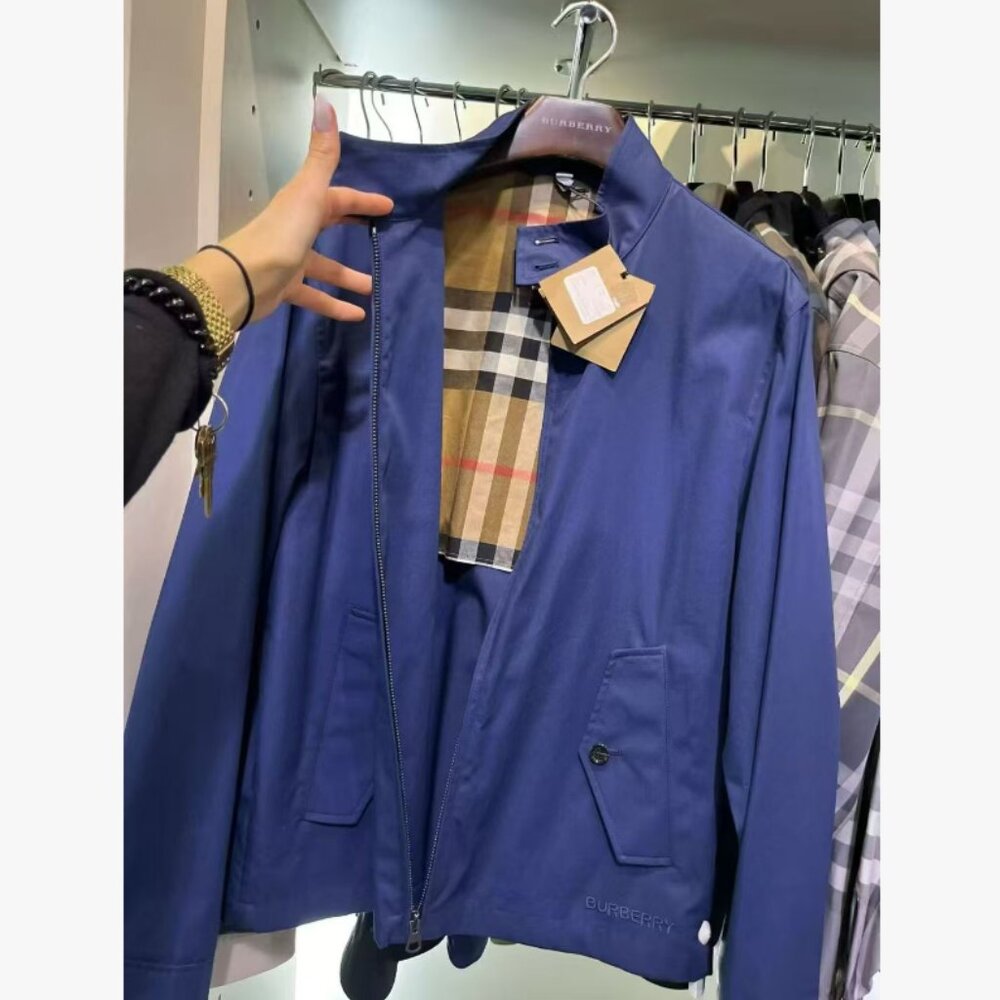 NWT BURBERRY Cotton Harrington Jacket NAVY